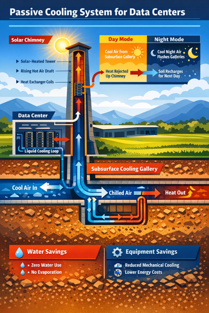 Info Graphic Image of Passive Cooling System